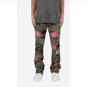 MNML Camo And Paint Splatter Pants